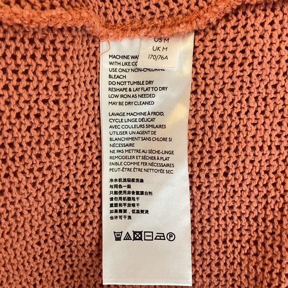 NWT Free People Summer Nights Wide Leg Sweater Knit Pants Rose Coral, Size M - Picture 14 of 15